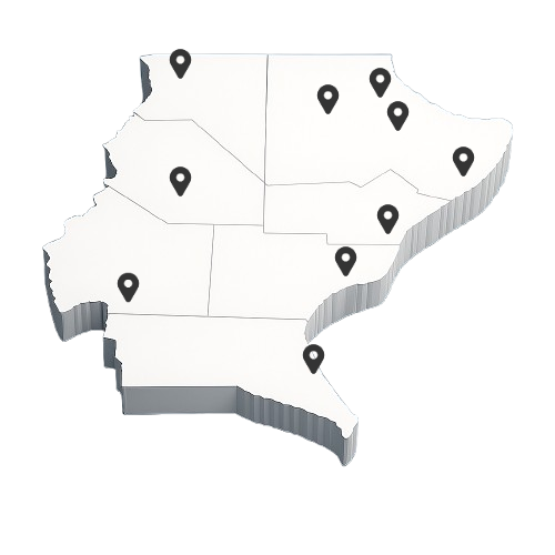 Mapa de la Provincia de Santa Cruz con todas las localidades donde brindamos servicios legales