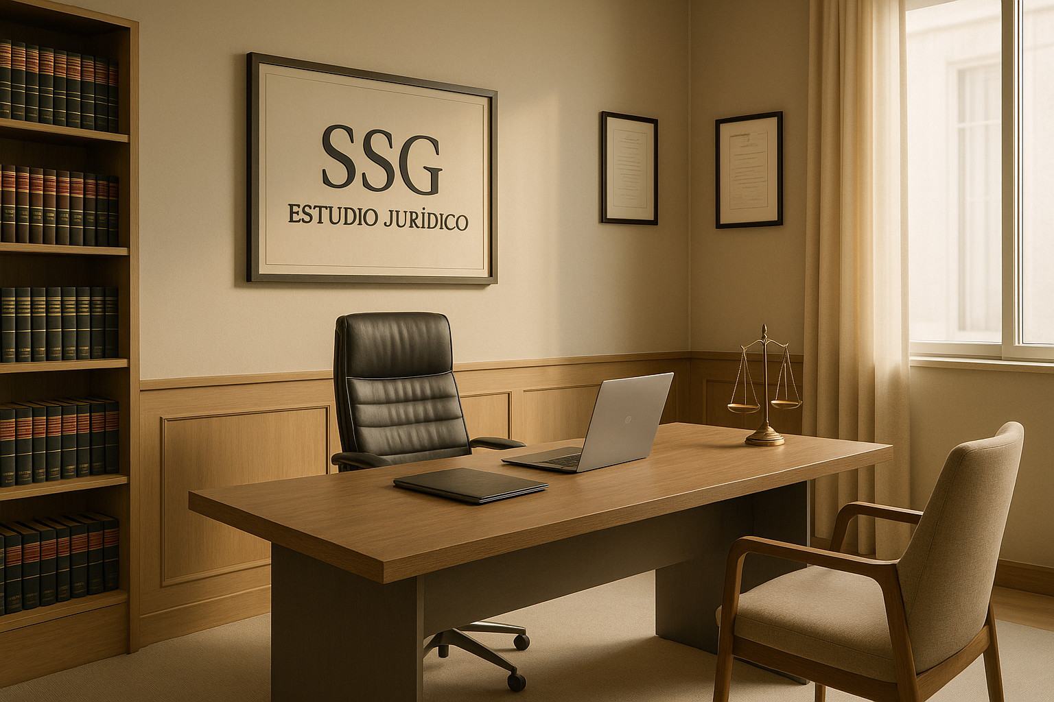 Oficina del estudio jurídico SSG en Santa Cruz, Argentina